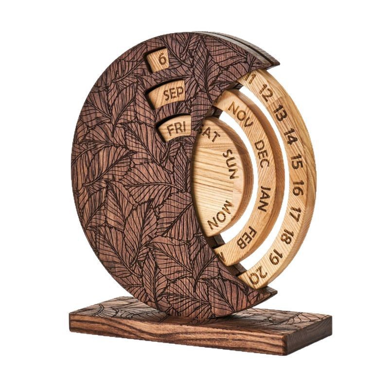Calendario perpetuo de escritorio en madera decoración_voghion.com