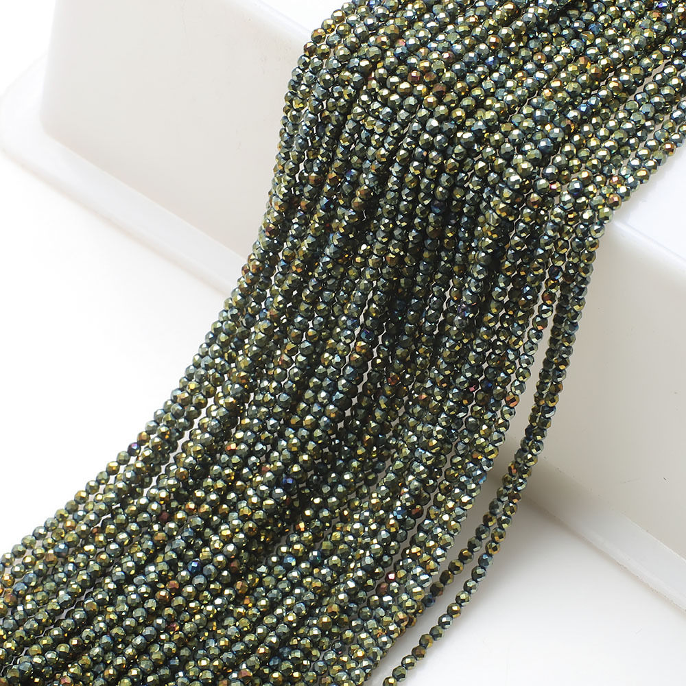 10g Weight Beads Jewelry Making Type 2MM Jewelry Making Size DIY Jewelry Accessories Classification 3 Pieces Per Pack Quantity Glass Material Solid Color Pattern Plating Design Elegant, Simple Style, Streetwear Style 3 Pieces Per Pack 2MM Glass Solid Color DIY Jewelry Accessories Beads 30