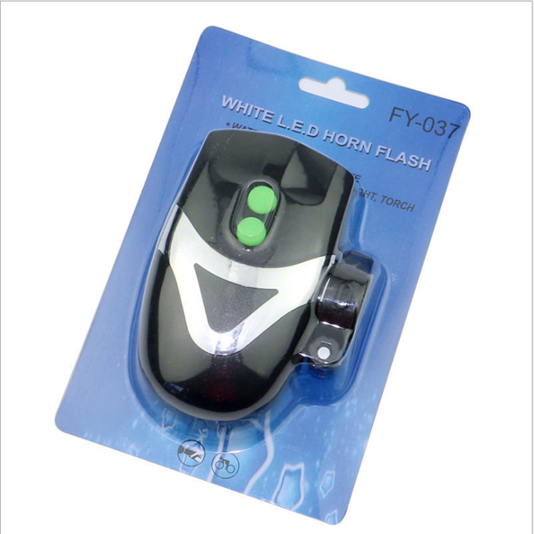 Bocina de bicicleta con lámpara de bicicletas de montaña faro bocina campana electrónica LED linterna accesorios de equipo de bicicleta