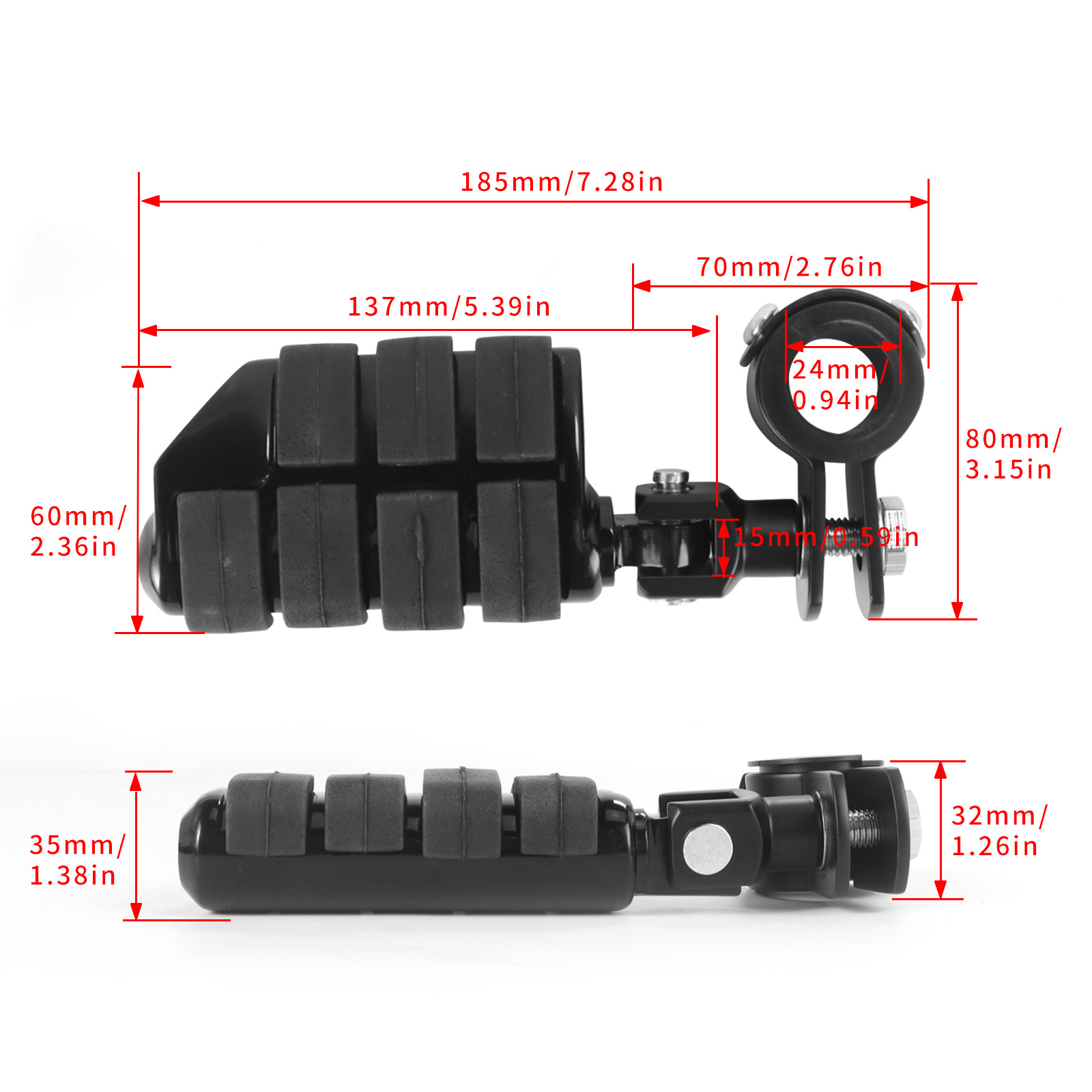Motorcycle Accessories for Harley-Davidson Universal Modification: Bumper Guard Bar, Footrest, Rest Footrest, Foot Pedal