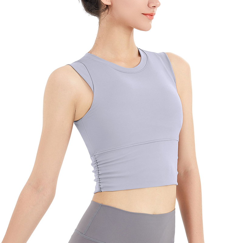 Ropa interior deportiva sin mangas de las mujeres a prueba de golpes push-up conformación fitness sujetador correr ropa exterior sujetador transpirable yoga ropa chaleco