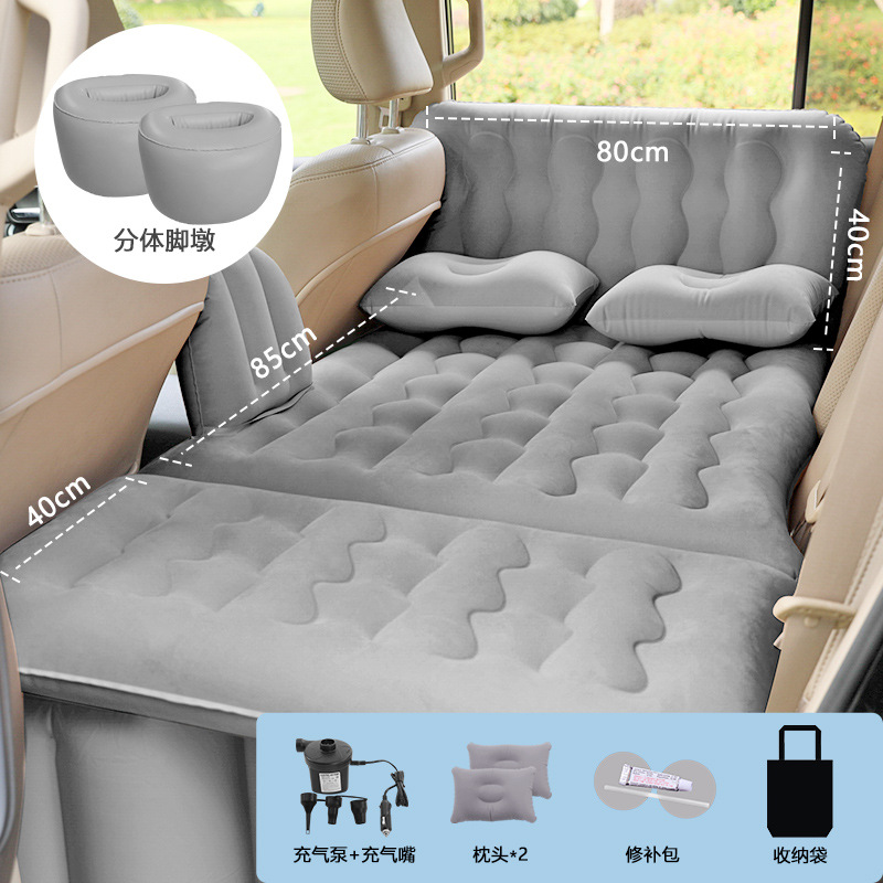 Qìchē – Vehicle-mounted inflatable bed Car Bed Sleeping - a3-37-split-headrest-airbag-model-flocking-gray
