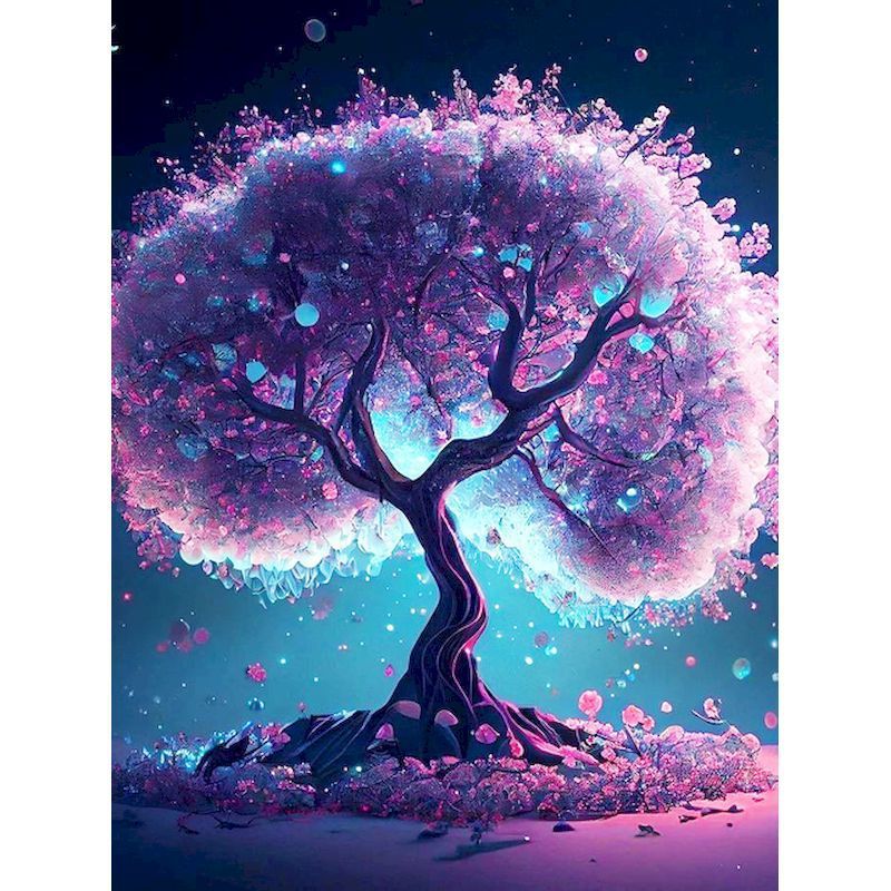 Pequeño libro rojo nuevo lleno de pintura de diamante árbol de vida DIY bordado de diamante pintura decorativa sala de estar fábrica de suministro transfronterizo al por mayor