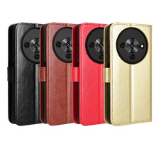 适用中兴A76/a36手机壳ZTE Blade A56 Pro手机皮套翻盖疯马纹插卡