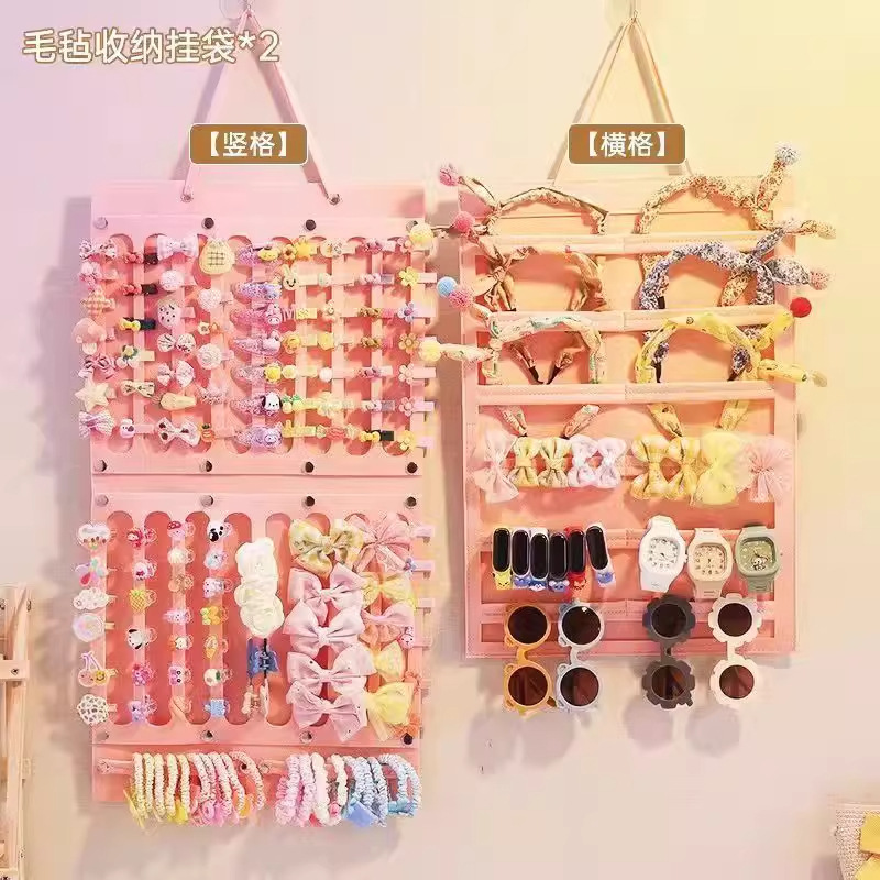 Hairpin Storage Rack Wall Hanging Kidsren's Hair Hoop Hairpin Hairpin Jewelry Girl Headband Jewelry Box Display Wall Hanging Bag