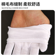 作業禮儀手套批發白色魔術珠寶電子文玩無塵工作手套廠家加厚手套