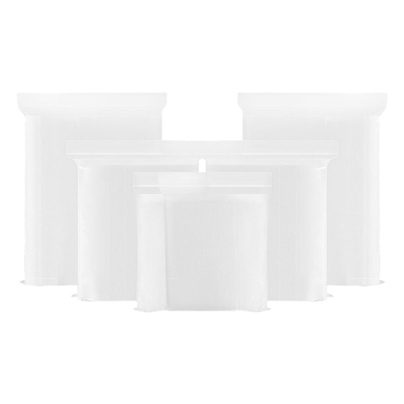 En stock bolsa de sellado de plástico denso bolsa de sellado de almacenamiento tamaño grande y mediano tamaño pequeño grueso transparente PE bolsa autosellante gran cantidad al por mayor