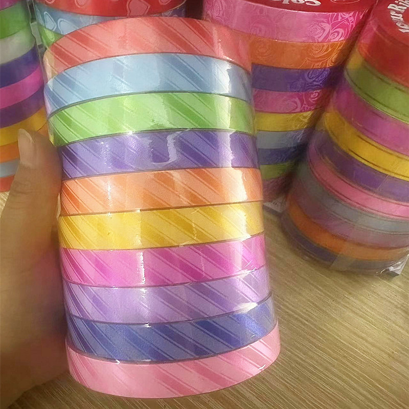 1,6 borde de oro impreso cinta partido suministros de la boda globo atado cuerda campanas de viento cinta embalaje cinta decoración de vacaciones