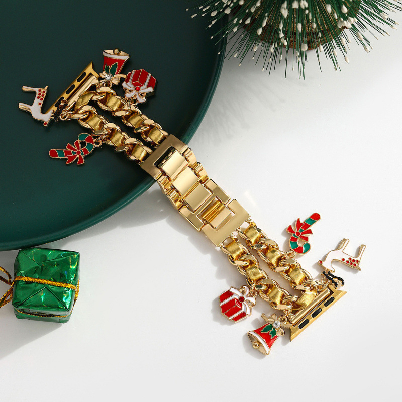 Watchbands Christmas Ornaments Strap For Apple Iwatch S9, Applewatchs8, Premium Strap, S10_voghion.com
