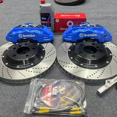 Brake caliper cover – Modified with V6 - brembo-18z-dismantled-car-genuine-six-pistons-one-pair-of-front-wheels