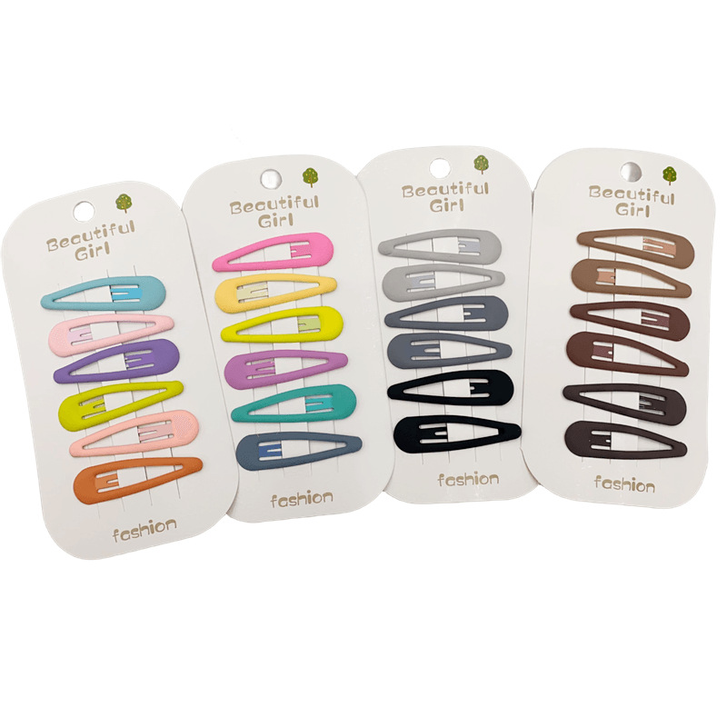 Horquilla mate 4.8cm con diseño de gota, pintura de goma – para niños, venta caliente transfronteriza.