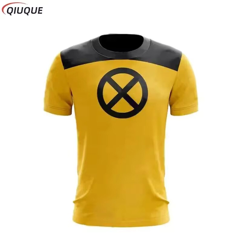 Deadpool cosplay costume summer men's 3D printed T-shirt compression Wade Winston Wilson printed short sleeve