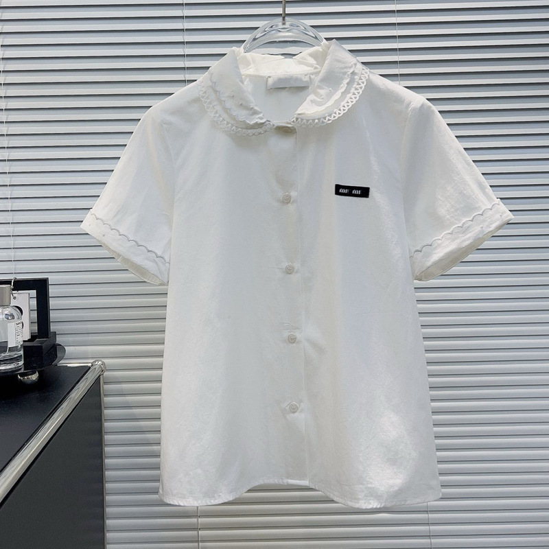 Miu Series "Shenzhen Nanyou" Doll Collar Shirt, Age-Reducing and Versatile Style, 2026 Spring/Summer New Product, Exclusive for Cross-Border Sales