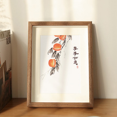 立體中空木質相框擺台掛牆568寸A4a3自己手寫DIY書法字畫卡紙畫框