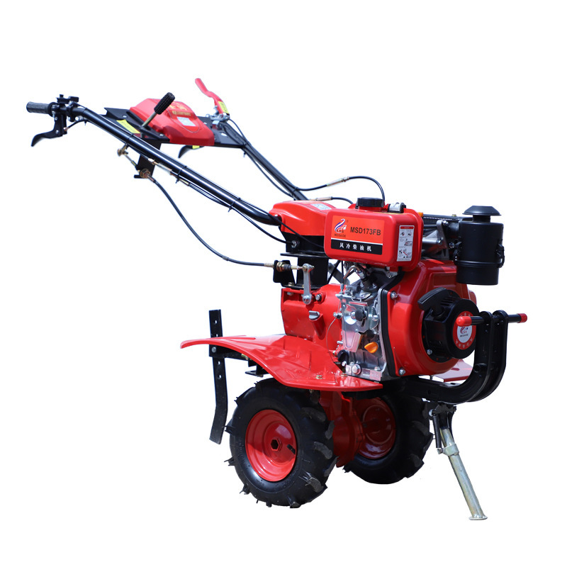 motor eléctrico diesel de gran potencia cultivador de tierra zanjador de dos conducciones gran neumático de agua y sequía campo duro arado profundo arado rotativo image 6