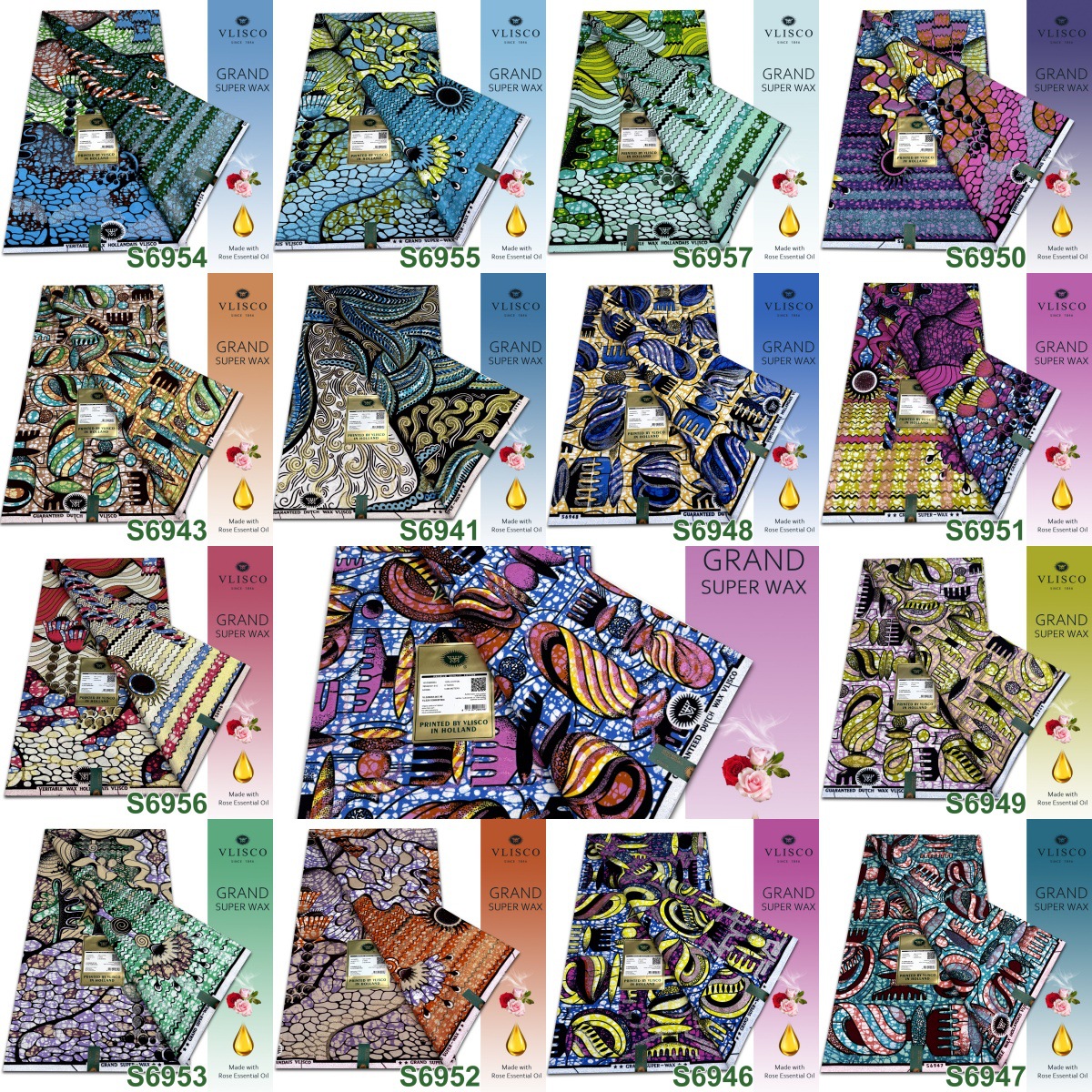 African Vlisco grand super wax cotton fabric非洲蜡染布洒金棉