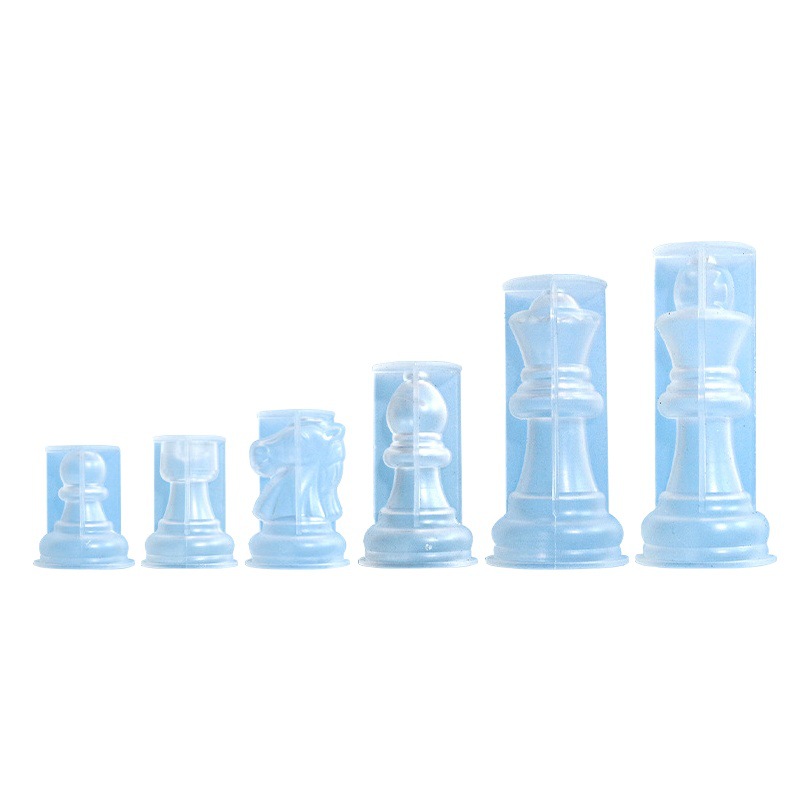 Baijiaxing diy drop mold stereo chess silicone mold mirror resin ornaments for cross-border