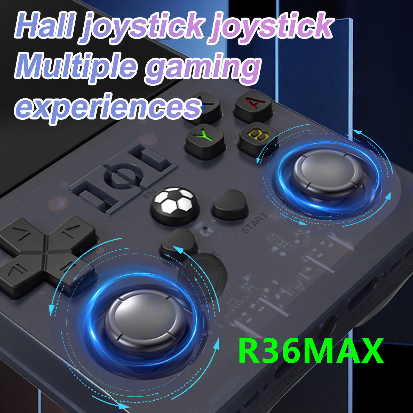 New R36MAX Open Source Handheld Retro Game Console 4.0inch IPS Screen Portable Pocket Arcade_voghion.com