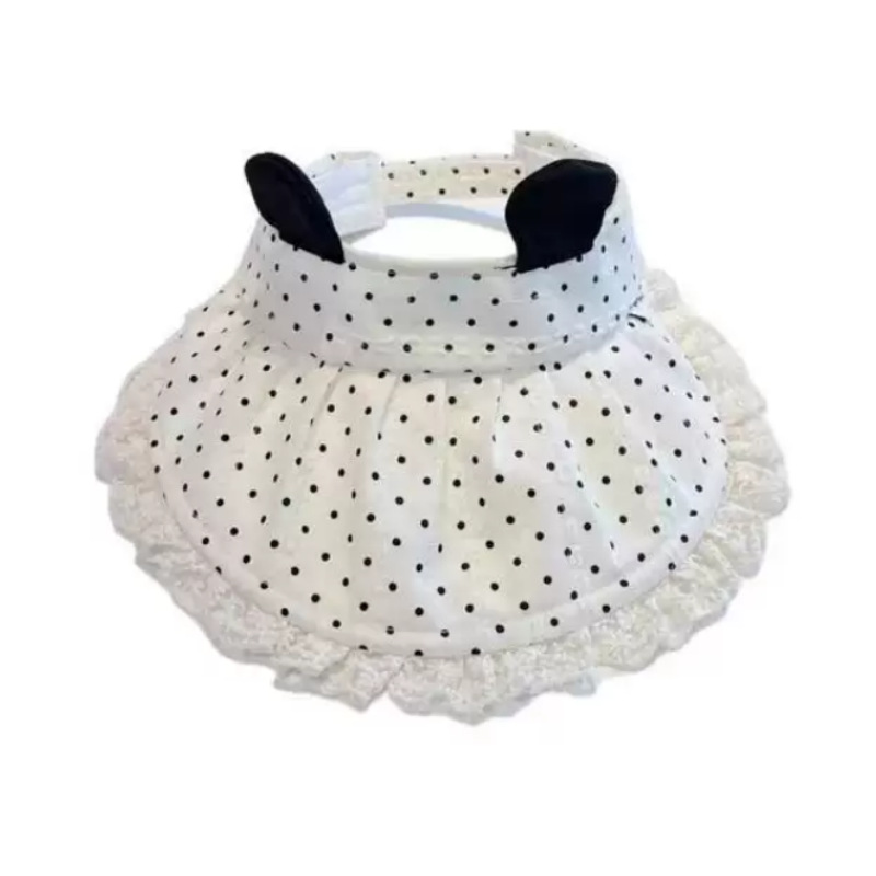 Lässiger Kinder-Sonnenhut UPF 50+ für Babys und Kleinkinder, Sommerhut mit breiter Krempe und offenem Oberteil, frisches Kirschmotiv, Sonnenschutzhut für Babys und junge Mädchen_voghion.com
