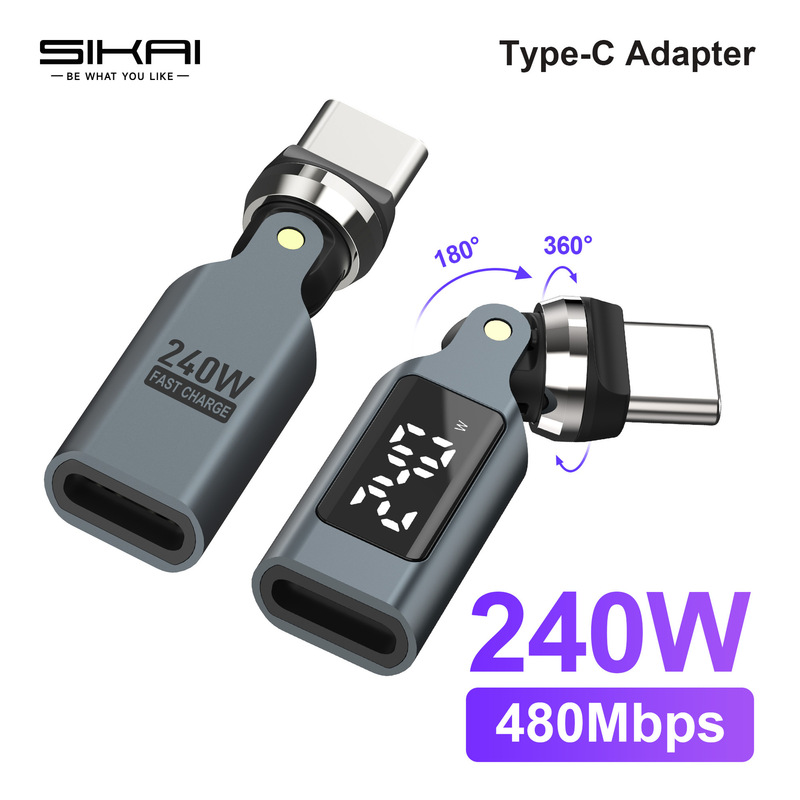 240W Digital Display Rotating Connector 540 Degree Typec Bendable Cable Suitable for Xiaomi Apple Pen Data Cable Fast Charging Mobile Phone 240W Digital Display Rotating Connector 540 Degree Typec Bendable Cable Suitable for Xiaomi Apple Pen Data Cable Fast Charging Mobile Phone