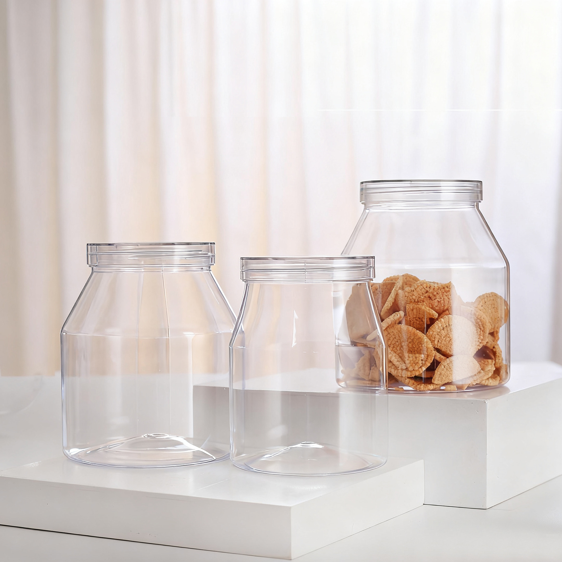 批发瓶食品罐鱼皮花生密封罐花茶蜂蜜瓶子pet零食罐储物塑料罐