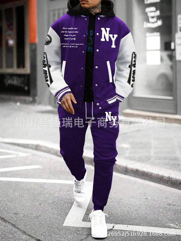 TEMU速卖通亚马逊MLB棒球服夹克3D印花外套开衫长裤套装源头批发|undefined