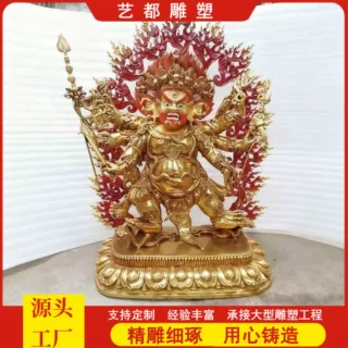 厂家批发马头金刚佛像铸造马头观音铜像1米藏传马头明王护法摆件