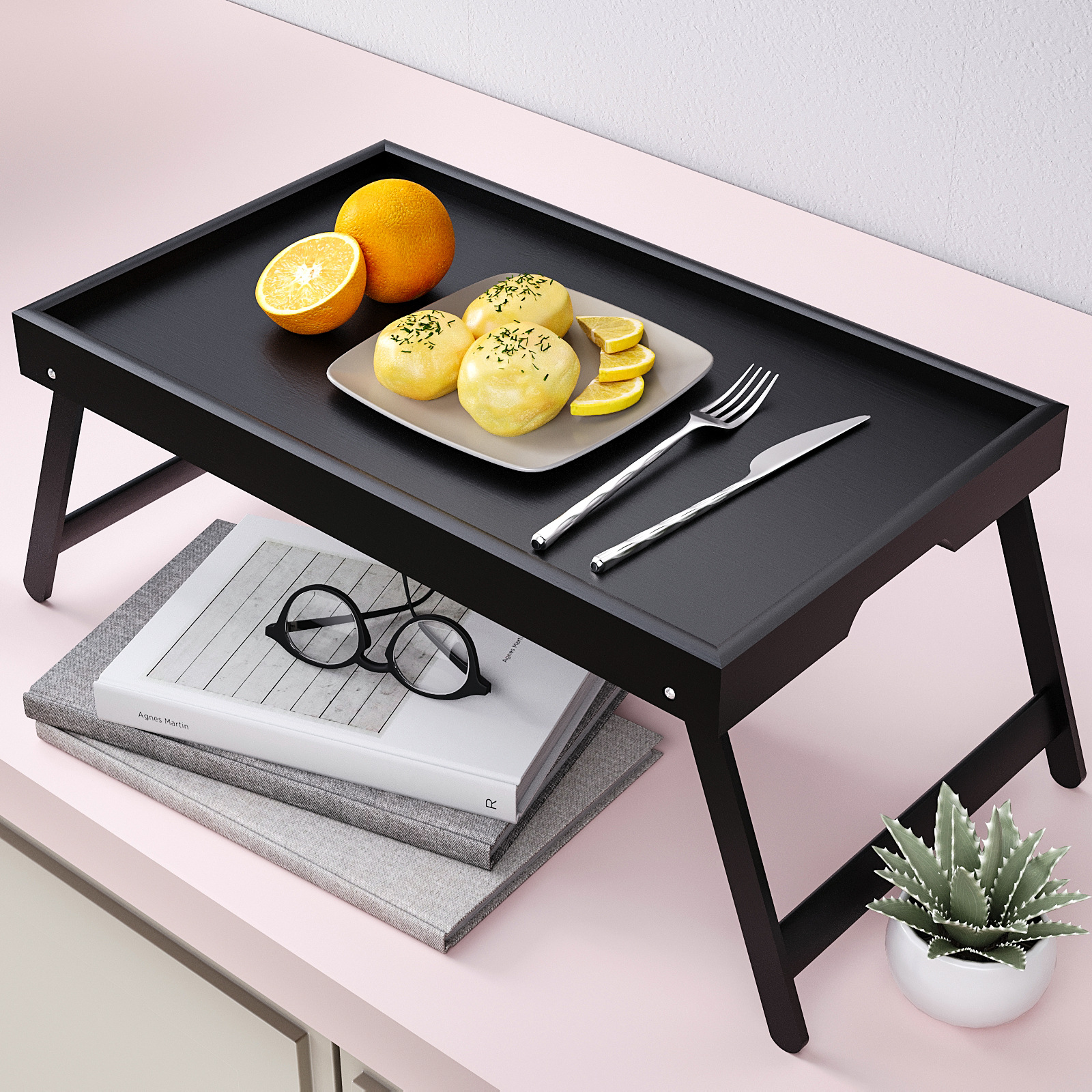 Mesa plegable, necesidades domésticas multifuncionales, bandeja de bambú en la cama del dormitorio, Mesa de comedor de computadora perezosa del fabricante de bambú