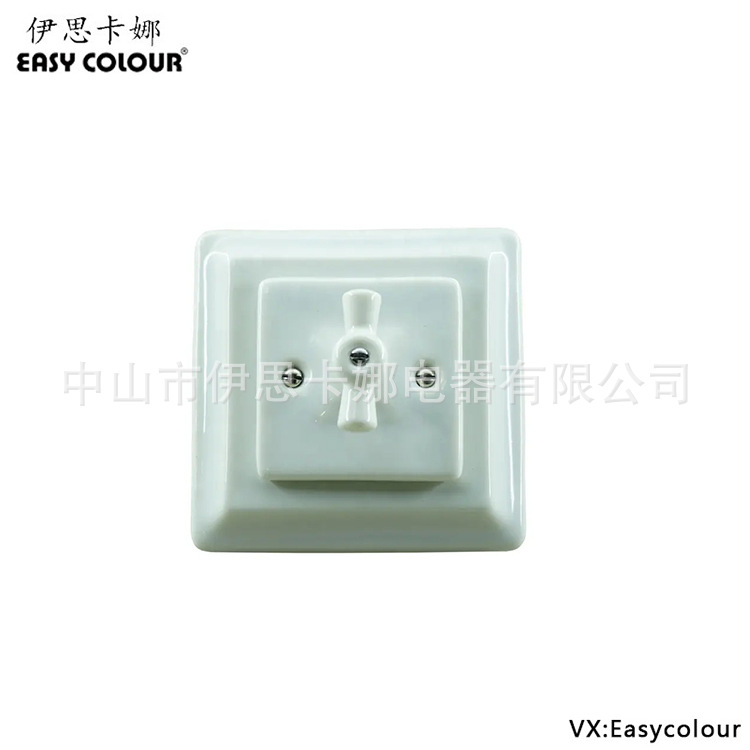 平齐安装方形复古陶瓷陶瓷墙壁旋钮开关个其他