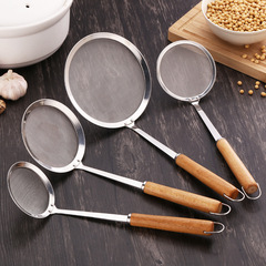 304 Stainless Steel Strainer Filter Mesh Oil-Separating Strainer Spoon, Colander, Skimmer, Foam Scoop, Whisking Tool