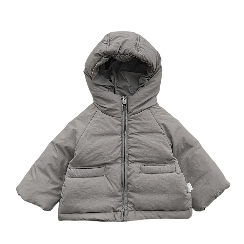 Chaqueta de invierno para niños, ropa de bebé con capuzas, chaqueta blanca delgada, chaqueta caliente para bebés, moda