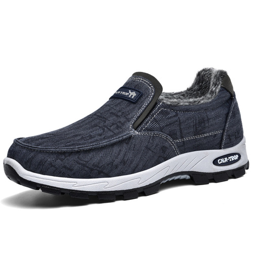 Amazon large size casual cotton shoes non-slip winter warm plus velvet dad shoes thickened outdoor walking shoes size 47