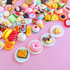 Small food play, epoxy resin, cream accessory with accessories, handmade