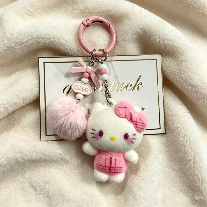 Cross-Border Retro Plaid Kitty Cute Cartoon Sweet Backpack Girl Bag Pendant Accessories Best Friend Gift Cross-Border Retro Plaid Kitty Cute Cartoon Sweet Backpack Girl Bag Pendant Accessories Best Friend Gift