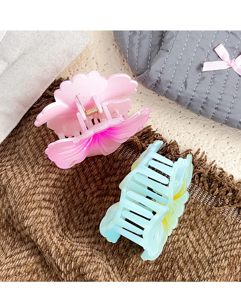 a Pack of 12 Quantity Floral Hair Clip For Beach Vacation Back Of Head Accessory Cabbage Roll Design Summer