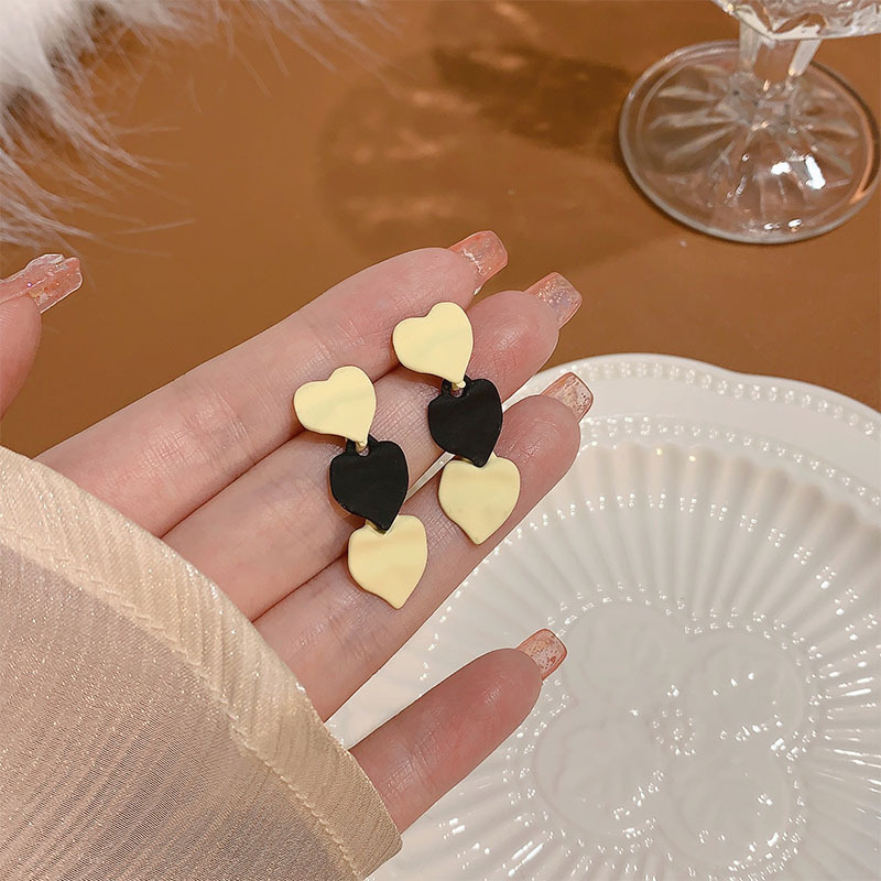 1 Pair Sweet Square Heart Shape Butterfly Alloy Drop Earrings display picture 2