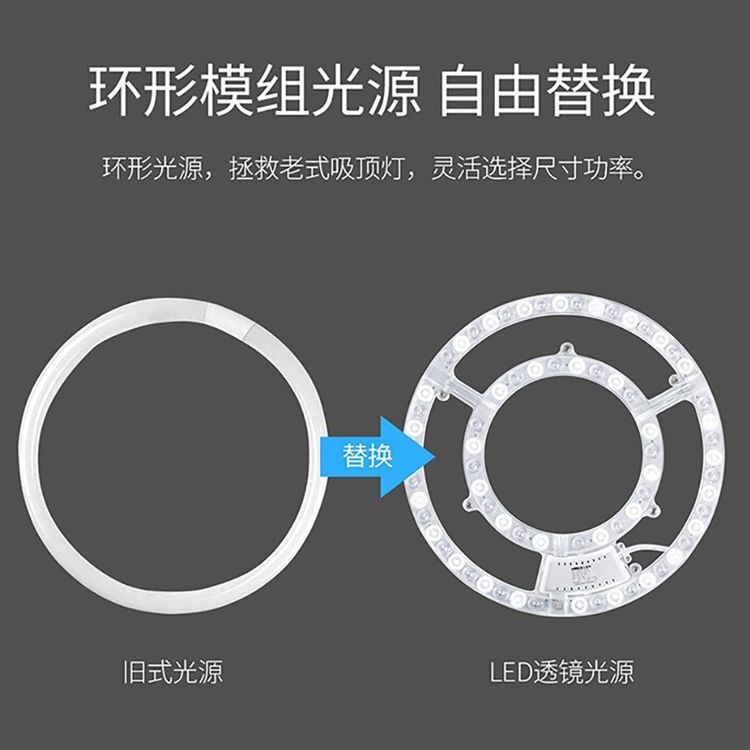 Realsave Energy-saving LED Ceiling Light Core Round Household Magnetic High-brightness Ring Retrofit Light Module