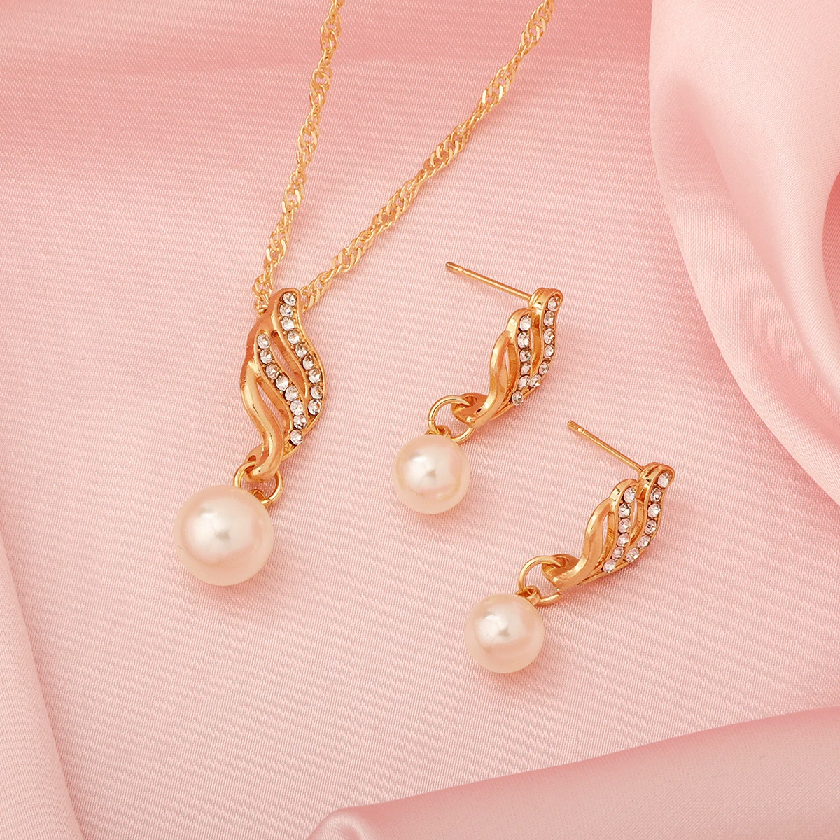 Украшения, комплект, кулон из жемчуга, ожерелье, цепочка, AliExpress, французский стиль, простой и элегантный дизайн, легкий роскошный стиль