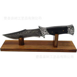 跨境实木手柄刀小刀架木质刀具桌面展示架子家用水果刀刀具架