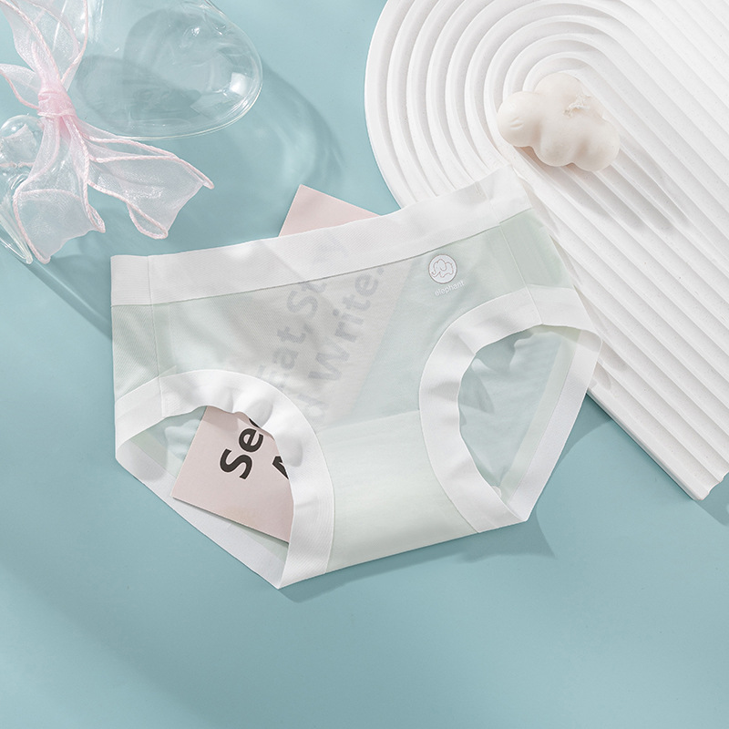 Calzoncillos para niñas, estudiantes de secundaria, calzoncillos de seda de hielo antibacterianos para niños, calzoncillos transpirables y sin costuras, estilo fino de verano