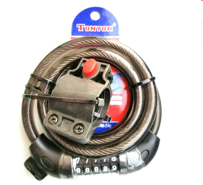 Universal TY588 bicicleta de bloqueo de la bicicleta de montaña de alambre de bloqueo de la bicicleta anillo de bloqueo anti-robo de bloqueo de color accesorios de equitación