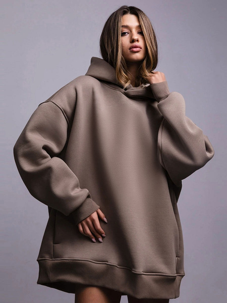 solid color demi-season hoody