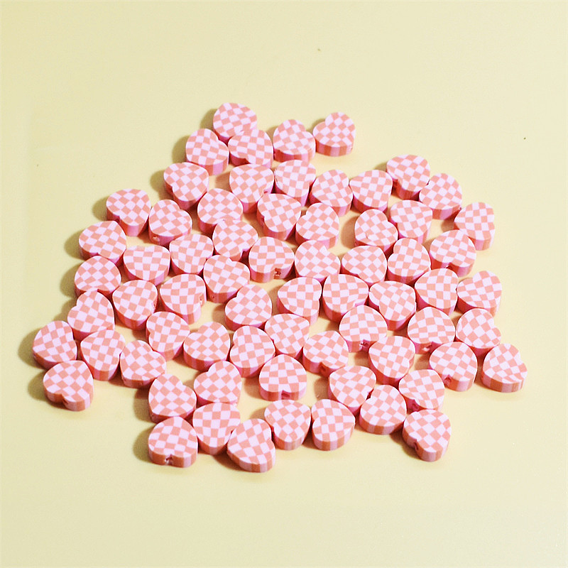 100 PCS/Package Soft Clay Heart Shape Beads display picture 4