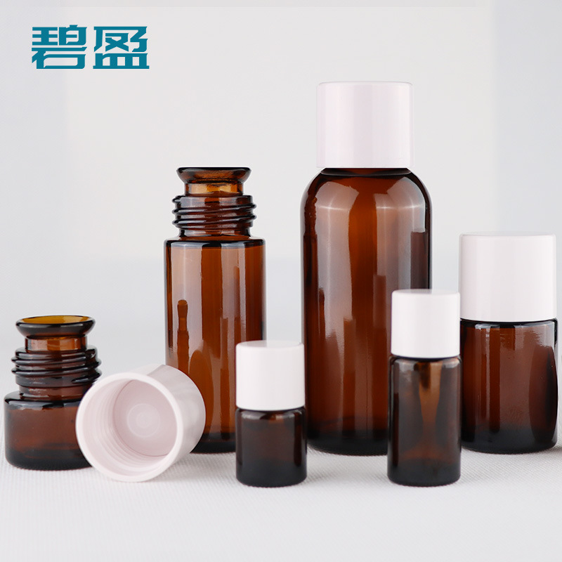 10ml香薰盖子香精瓶子15ml喇叭口分装瓶茶色香水样品玻璃容器