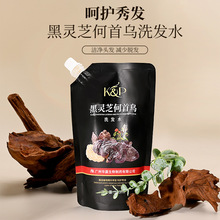 现货黑灵芝何首乌洗发水净油清爽草本植物洗发液平衡强韧洗发露