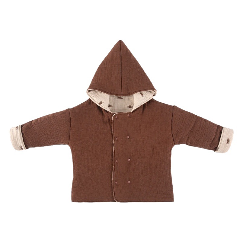 Ropa acolchada de algodón para niños de estilo europeo y americano engrosada ropa acolchada para niños y niñas Bebé ropa acolchada de algodón de doble cara otoño e invierno abrigo grueso