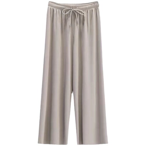  Spring and Summer Ice Silk Straight Leg Pants Loose Thin High-Waist Women's Wide Leg Pants Face Mask Pants Women Wholesale