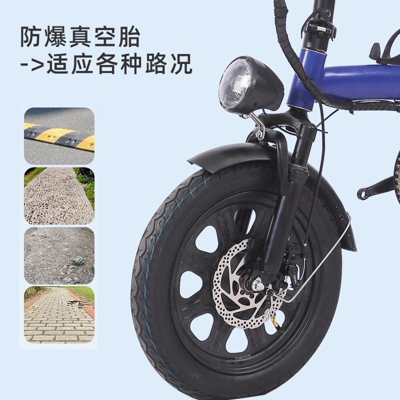 Vehículo eléctrico plegable de dos ruedas al por mayor, bicicleta eléctrica pequeña, vehículo de batería de litio ligero de larga duración