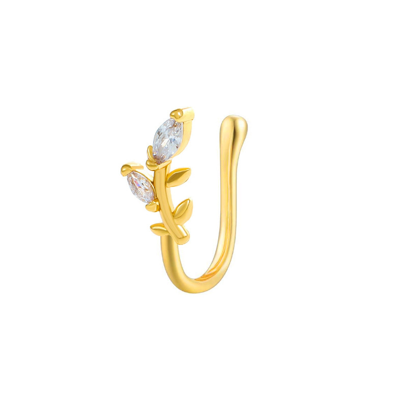 Anello naso farfalla in rame con zircone senza foratura_voghion.com