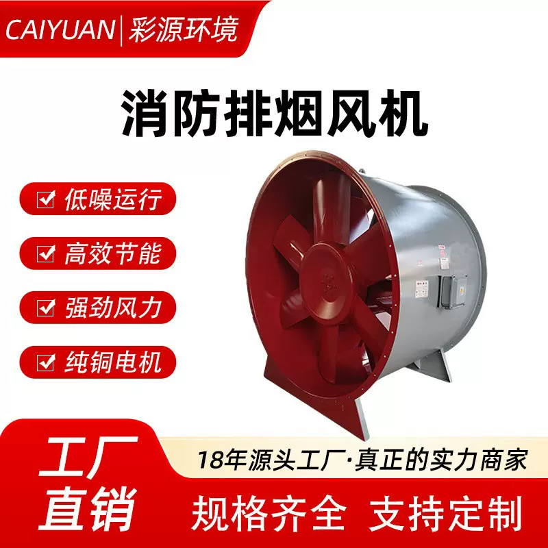 HTF型单速双速消防排烟风机地库厂房耐高温通风系统消防排烟风机